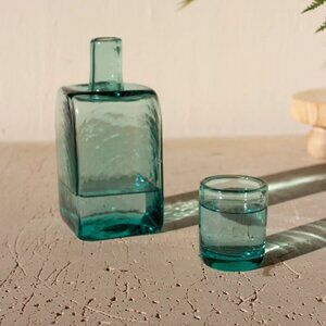 Bedside Water Bottle with Drinking Glass